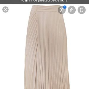Vince pleated beige skirt size 2